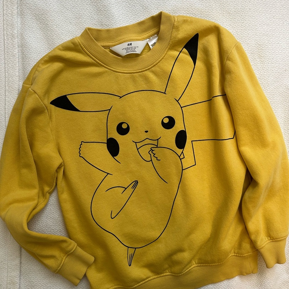 H&M Yellow Pikachu Graphic Sweatshirt